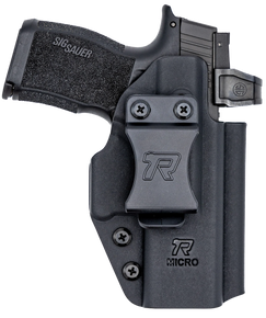Rounded Gear RGUNVRSLCMPCTBLK Universal Kydex  IWB Black Kydex Belt Clip Fits Compact Sized Handguns Right Hand 166165
