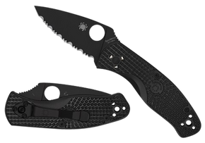 Spyderco C136PBBK Persistence Lightweight 2.75" Folding Plain Black Oxide 8Cr13MoV SS Blade/Black Bi-Directional Texturing FRN Handle Includes Pocket Clip 158071 Spyderco C136PBBK Persistence Lightweight 2.75" Folding Plain Black Oxide 8Cr13MoV SS Blade/Black Bi-Directional Texturing FRN Handle Includes Pocket Clip 158071