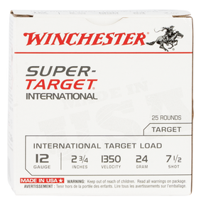 Winchester Ammo TRGT213507 Super-Target Light Target 12Gauge 2.75" 7/8oz 7.5Shot 25 Per Box/10 Case 121874 Winchester Ammo TRGT213507 Super-Target Light Target 12Gauge 2.75" 7/8oz 7.5Shot 25 Per Box/10 Case 121874