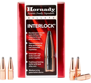 Hornady 2735 InterLock 270 Cal .277 140 gr Boat Tail Spire Point 100 Per Box/ 25 Case 86655 Hornady 2735 InterLock 270 Cal .277 140 gr Boat Tail Spire Point 100 Per Box/ 25 Case 86655