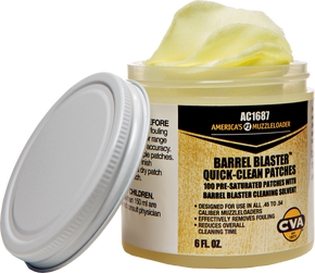 CVA AC1687 Barrel Blaster Quick Clean Patches 6 oz Cotton 16620 CVA AC1687 Barrel Blaster Quick Clean Patches 6 oz Cotton 16620