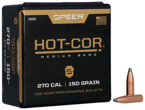 Speer 1605 Hot-Cor 277Cal 150gr Spitzer Soft Point 100 Per Box/5 Case 29038 Speer 1605 Hot-Cor 277Cal 150gr Spitzer Soft Point 100 Per Box/5 Case 29038