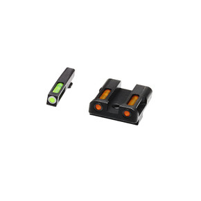 HIVIZ LiteWave H3 sight orange/Green Litepipes w/White front ring Glock models chambered in 45 ACP 45 Gap and 10mm VHGLN429 HIVIZ LiteWave H3 sight orange/Green Litepipes w/White front ring Glock models chambered in 45 ACP 45 Gap and 10mm VHGLN429