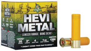 HEVI-Metal HS39004 HEVI-Metal Longer Range 20Gauge 3" 1oz 4Shot 25 Per Box/10 Case 114169