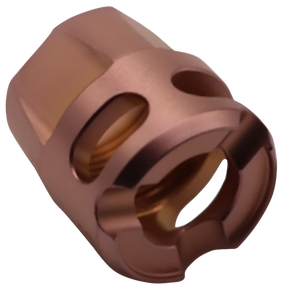 True Precision Inc TPYMICROC Micro Compensator Y-Type Copper 416R Stainless Steel 1/2"x28 Threads 9mm/380 ACP 163527 True Precision Inc TPYMICROC Micro Compensator Y-Type Copper 416R Stainless Steel 1/2"x28 Threads 9mm/380 ACP 163527