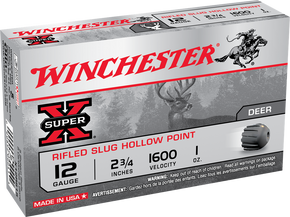Winchester Ammo X12RS15 Super X 12Gauge 2.75" 1oz Rifled Slug Shot 5 Per Box/50 Case 65092 Winchester Ammo X12RS15 Super X 12Gauge 2.75" 1oz Rifled Slug Shot 5 Per Box/50 Case 65092