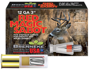 Brenneke SL123RMS Red Magic 12Gauge 3" 1oz Sabot Slug Shot 5 Per Box/50 Case 2447 Brenneke SL123RMS Red Magic 12Gauge 3" 1oz Sabot Slug Shot 5 Per Box/50 Case 2447