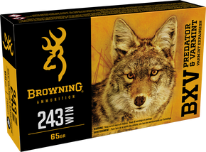 Browning Ammo B192302431 BXV Predator & Varmint 243Win 65gr Varmint Expansion Polymer Tip 20 Per Box/10 Case 23892 Browning Ammo B192302431 BXV Predator & Varmint 243Win 65gr Varmint Expansion Polymer Tip 20 Per Box/10 Case 23892