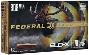 Federal P308ELDX1 Premium ELD-X 308Win 178gr 20 Per Box/10 Case 150599