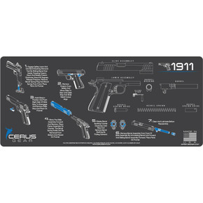 Cerus Gear 12x27 1911 Instructional Promat - Gray CIIM1911INSGRY