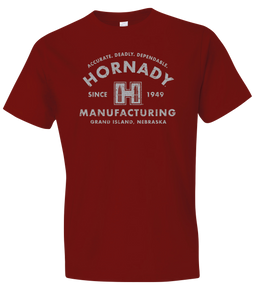 Hornady Gear 31424 Manufacturing MFG Cardinal, Cotton/Polyester/Rayon, Short Sleeve Semi-Fitted, XL 154613