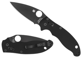 Spyderco C101GPBBK2 Manix 2 3.37" Folding Plain Black DLC CPM S30V SS Blade/Black Bi-Directional Texturing G10 Handle Includes Pocket Clip 158061 Spyderco C101GPBBK2 Manix 2 3.37" Folding Plain Black DLC CPM S30V SS Blade/Black Bi-Directional Texturing G10 Handle Includes Pocket Clip 158061