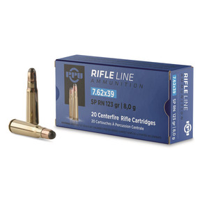 PPU Rifle Ammunition 7.62x39 123gr SP 22350 fps 20/ct OQPP739S PPU Rifle Ammunition 7.62x39 123gr SP 22350 fps 20/ct OQPP739S
