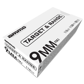 Ammo Inc. Target and Range Handgun Ammunition 9mm Luger 115 gr FMJ 1128 fps 50/ct DH9115FMJTR50 Ammo Inc. Target and Range Handgun Ammunition 9mm Luger 115 gr FMJ 1128 fps 50/ct DH9115FMJTR50