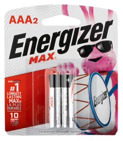 Energizer E92BP2 AAA Max Black/Silver 1.5V Alkaline Qty (2) Single Pack 143817