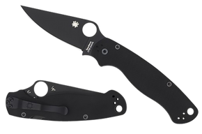 Spyderco C81GPBK2 Para Military 2 3.42" Folding Plain Black DLC CPM S45VN SS Blade/Black Textured G10 Handle Includes Pocket Clip 158053 Spyderco C81GPBK2 Para Military 2 3.42" Folding Plain Black DLC CPM S45VN SS Blade/Black Textured G10 Handle Includes Pocket Clip 158053
