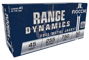 Fiocchi 45LCCMJ Range Dynamics  45Colt 225gr Complete Metal Jacket 50 Per Box/10 Case 102232