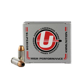 Underwood Ammo Sporting Jacketed Hollow Point Handgun Ammunition 40 S&W 150gr JHP 1300 fps 20/ct UB222 Underwood Ammo Sporting Jacketed Hollow Point Handgun Ammunition 40 S&W 150gr JHP 1300 fps 20/ct UB222