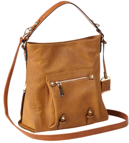 Bulldog BDP054 Hobo Purse w/Holster Brown Leather Most Sm Pistols & Revolvers Right Hand 46582