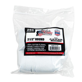 Pro-Shot 2 1/2" 100% Cotton Patches 250/ct PX212250 Pro-Shot 2 1/2" 100% Cotton Patches 250/ct PX212250