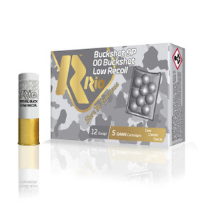 Rio Royal Buck Low Recoil 12 ga 2 3/4" #00 1200 fps 5/ct RORBLR129 Rio Royal Buck Low Recoil 12 ga 2 3/4" #00 1200 fps 5/ct RORBLR129