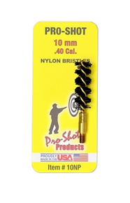 Pro-Shot 10NP Bore Brush .40/ 10mm Cal Pistol #8-32 Thread Nylon Bristles Brass Core 8981 Pro-Shot 10NP Bore Brush .40/ 10mm Cal Pistol #8-32 Thread Nylon Bristles Brass Core 8981