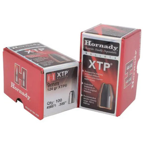 Hornady Handgun Bullets 9mm .355" 124 gr XTPHP 100/ct HO35571 Hornady Handgun Bullets 9mm .355" 124 gr XTPHP 100/ct HO35571