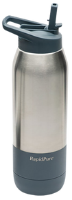 RapidPure 01600124 Purifier + Insulated Steel Bottle Compatible With Most 2.5" Water Bottles, Stainless Steel, 3.5" x 3.5" x 11.1", Includes Ultralight Straw 152218 RapidPure 01600124 Purifier + Insulated Steel Bottle Compatible With Most 2.5" Water Bottles, Stainless Steel, 3.5" x 3.5" x 11.1", Includes Ultralight Straw 152218