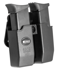 Fobus 6909NDBH Double Mag Pouch  Black Polymer Paddle Compatible w/ 9mm/40(Except Glock) 92052