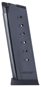 Mec-Gar MGCO4507BPF Standard  Blued Detachable 7rd 45 ACP for 1911 Officer 123098