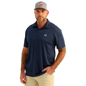 Huk Icon Polo Short Sleeve Shirt Naval Academy L ATH1200639413L Huk Icon Polo Short Sleeve Shirt Naval Academy L ATH1200639413L