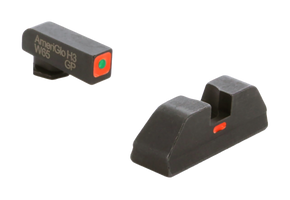 AmeriGlo GL616 CAP Sight Set for Glock Green Tritium Orange Outline Front Sight Orange-Bar Rear Sight 106852 AmeriGlo GL616 CAP Sight Set for Glock Green Tritium Orange Outline Front Sight Orange-Bar Rear Sight 106852