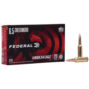 Federal American Eagle Rifle Ammunition 6.5 Creedmoor 120 gr OTM 2900 fps 20/ct FAAE65CRD2