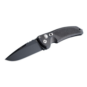 Hogue EX-A03 3.5" Automatic Folder: Black Cerakote Drop Point Blade Matte Black Polymer Frame JN034330 Hogue EX-A03 3.5" Automatic Folder: Black Cerakote Drop Point Blade Matte Black Polymer Frame JN034330