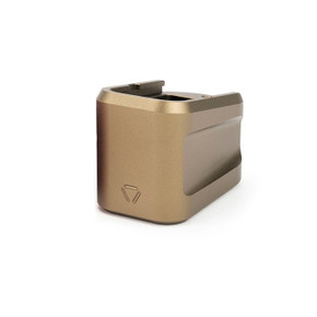 ALUMINUM EXTENDED MAG PLATE FOR GLOCK G19 (9MM) IN FDE 430105322