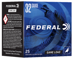 Federal N1328 Game-Shok Heavy Field 32Gauge 2.50" 1/2oz 8Shot 25 Per Box/10 Case 130683 Federal N1328 Game-Shok Heavy Field 32Gauge 2.50" 1/2oz 8Shot 25 Per Box/10 Case 130683