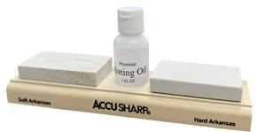 AccuSharp 023C Whetstone Combo Kit Fine, Coarse Natural Arkansas Stone Sharpener Includes Honing Oil 133029 AccuSharp 023C Whetstone Combo Kit Fine, Coarse Natural Arkansas Stone Sharpener Includes Honing Oil 133029
