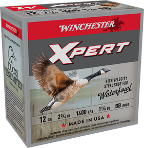 Winchester Ammo WEX12HBB Super X Xpert High Velocity 12Gauge 2.75" 1 1/8oz BBShot 25 Per Box/10 Case 116448 Winchester Ammo WEX12HBB Super X Xpert High Velocity 12Gauge 2.75" 1 1/8oz BBShot 25 Per Box/10 Case 116448