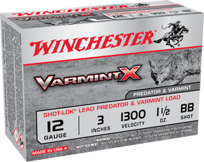Winchester Ammo X123VBB Varmint X Shot-Lok 12Gauge 3" 1 1/2oz BBShot 10 Per Box/10 Case 9603