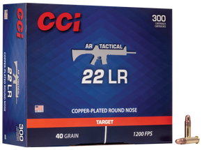 CCI 956 AR Tactical 22LR 40gr Copper Plated Round Nose 300 Per Box/10 Case 91976 CCI 956 AR Tactical 22LR 40gr Copper Plated Round Nose 300 Per Box/10 Case 91976