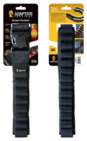 ADAPTIVE TACTICAL AT06401 Shotgun Bandolier  45rd Black Nylon Reinforced, Non-Slip Elastic Loops Fully Adj. Fit 155179