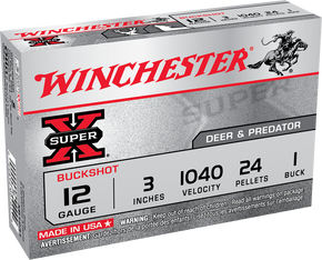 Winchester Ammo XB1231 Super X 12Gauge 3" 1Buck Shot 5 Per Box/50 Case 65037 Winchester Ammo XB1231 Super X 12Gauge 3" 1Buck Shot 5 Per Box/50 Case 65037