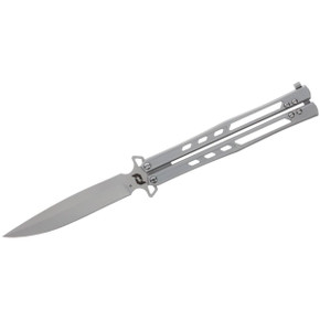 Schrade Alkymest Butterfly Folding Knife 4" Blade Silver PF1182276
