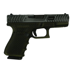 Glock 19 Gen 3 Custom "Tarpon Green Frame" Handgun 9mm Luger 15/rd Magazines (2) 4" Barrel with Trigger Shoe Optic Cut GLPI19502GTRP Glock 19 Gen 3 Custom "Tarpon Green Frame" Handgun 9mm Luger 15/rd Magazines (2) 4" Barrel with Trigger Shoe Optic Cut GLPI19502GTRP