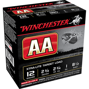 Winchester AA Target 12 ga 2 3/4"  1 oz #8.5 1150 fps - 25/ct WNAAL1285 Winchester AA Target 12 ga 2 3/4"  1 oz #8.5 1150 fps - 25/ct WNAAL1285