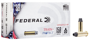 Federal TP38VHP1 Train + Protect 38Special 158gr Versatile Hollow Point 50 Per Box/10 Case 124323 Federal TP38VHP1 Train + Protect 38Special 158gr Versatile Hollow Point 50 Per Box/10 Case 124323