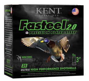 Kent Cartridge K123FS403 Fasteel 2.0 12 Gauge 3" 1 3/8 oz 3 Shot 25 Per Box/ 10 Case 117616 Kent Cartridge K123FS403 Fasteel 2.0 12 Gauge 3" 1 3/8 oz 3 Shot 25 Per Box/ 10 Case 117616