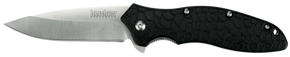 Kershaw 1830 OSO Sweet  3" Flipper Drop Point Plain Satin 8Cr13MoV SS Blade, Black GFN Handle, Includes Pocket Clip 53455