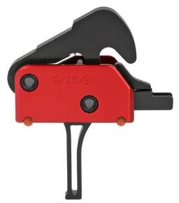 Patriot Ordnance Factory 01510 Drop-In  Two-Stage Curved Trigger with 3.50 lbs Draw Weight & Black/Red Finish for AR-Platform 106974
