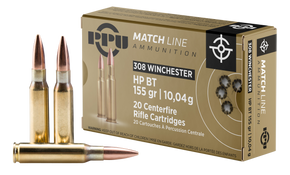 PPU PPM3081 Match 308Win 155gr Hollow Point Boat Tail 20 Per Box/10 Case 56274 PPU PPM3081 Match 308Win 155gr Hollow Point Boat Tail 20 Per Box/10 Case 56274
